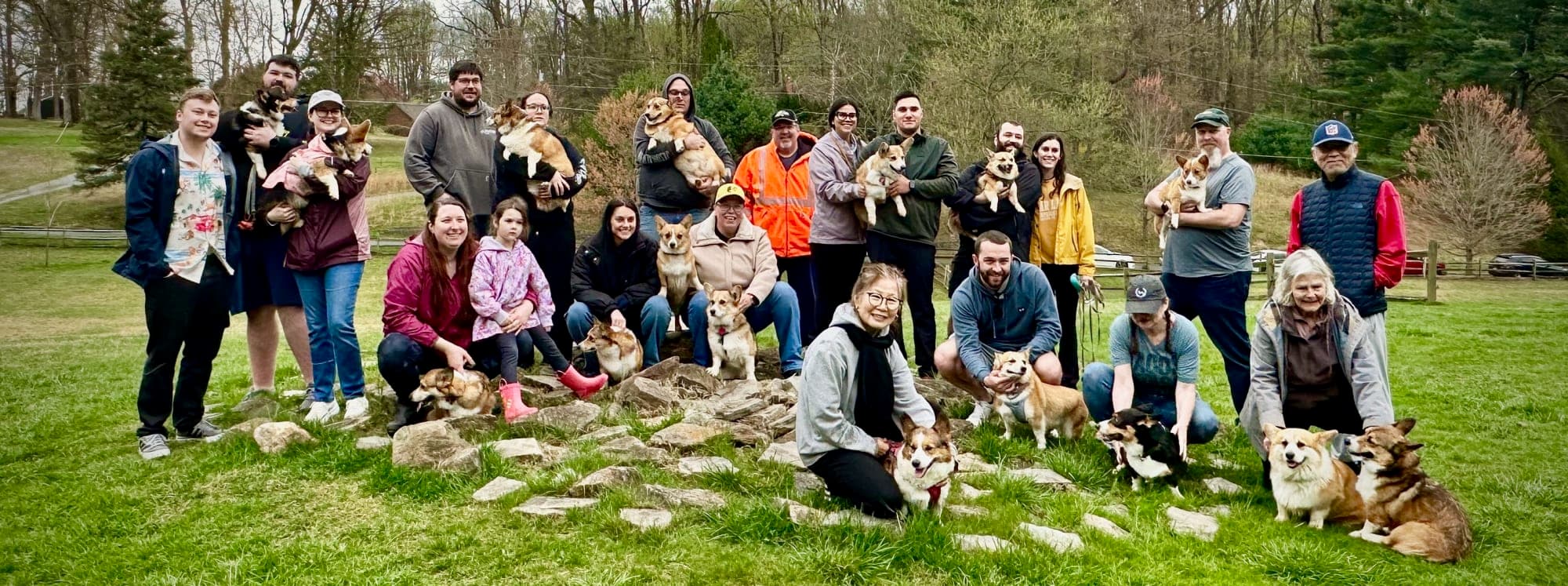 A photo of the Baltimore Corgi group at Zen Paw Ranch in 2025